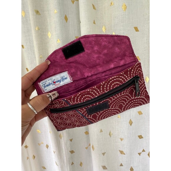 Handmade Handcraft By Mitzie Asian Inspired Hook Loop Rectangle Wallet - Picture 4 of 7